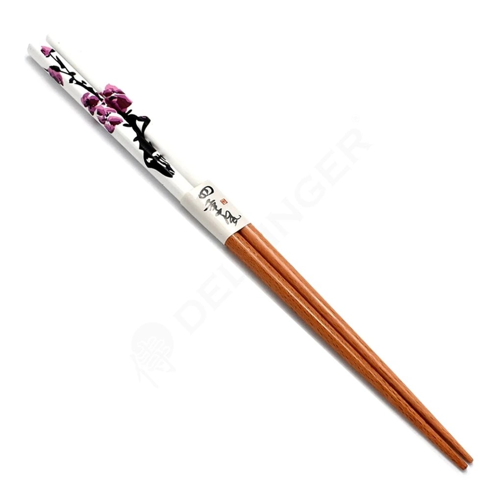 foto Japonsk� d�ev�n� h�lky Sakura � dekor b�lo-r��ov�, 22,5 cm